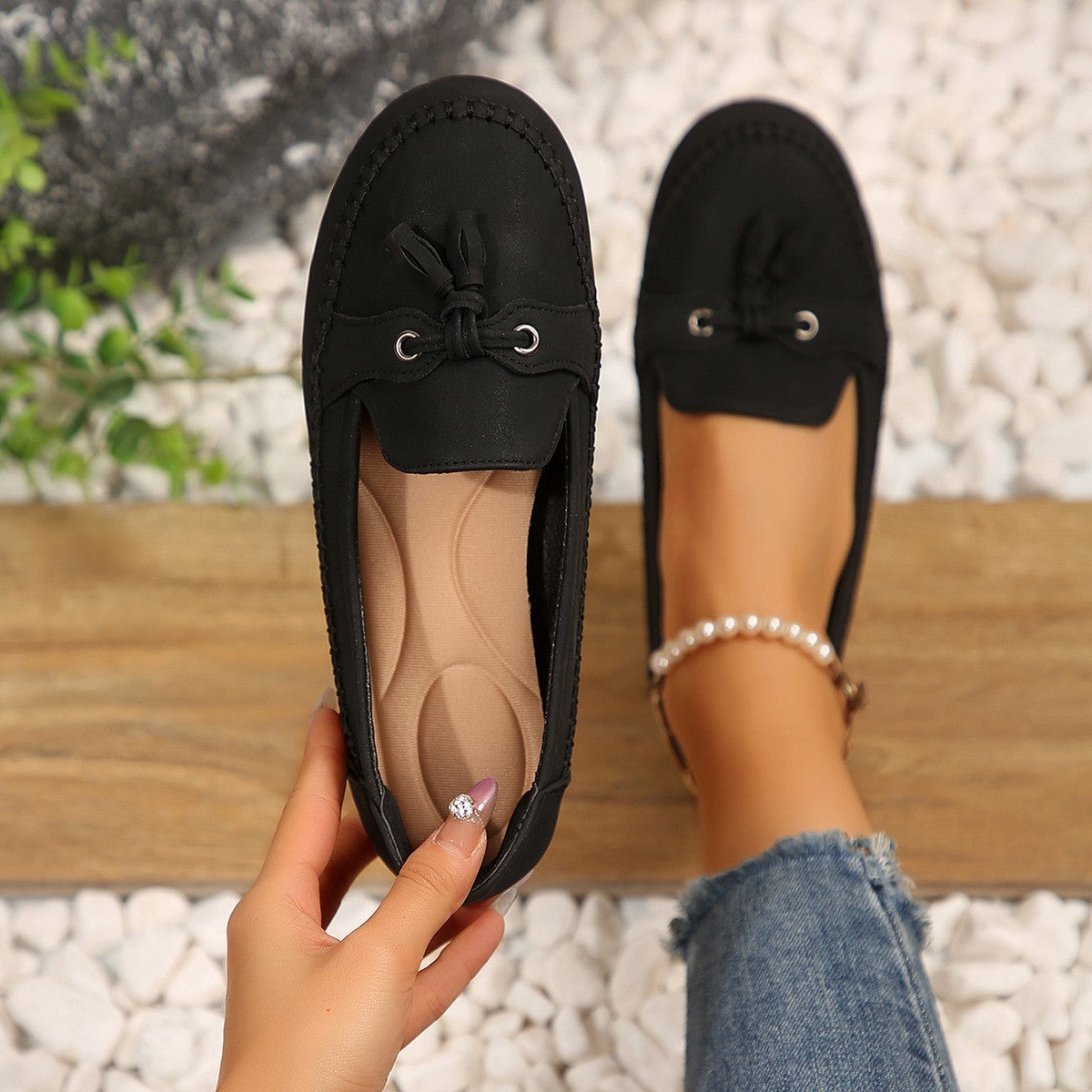 Women's Round Toe Non-Slip Soft Comfortable Flat Loafers