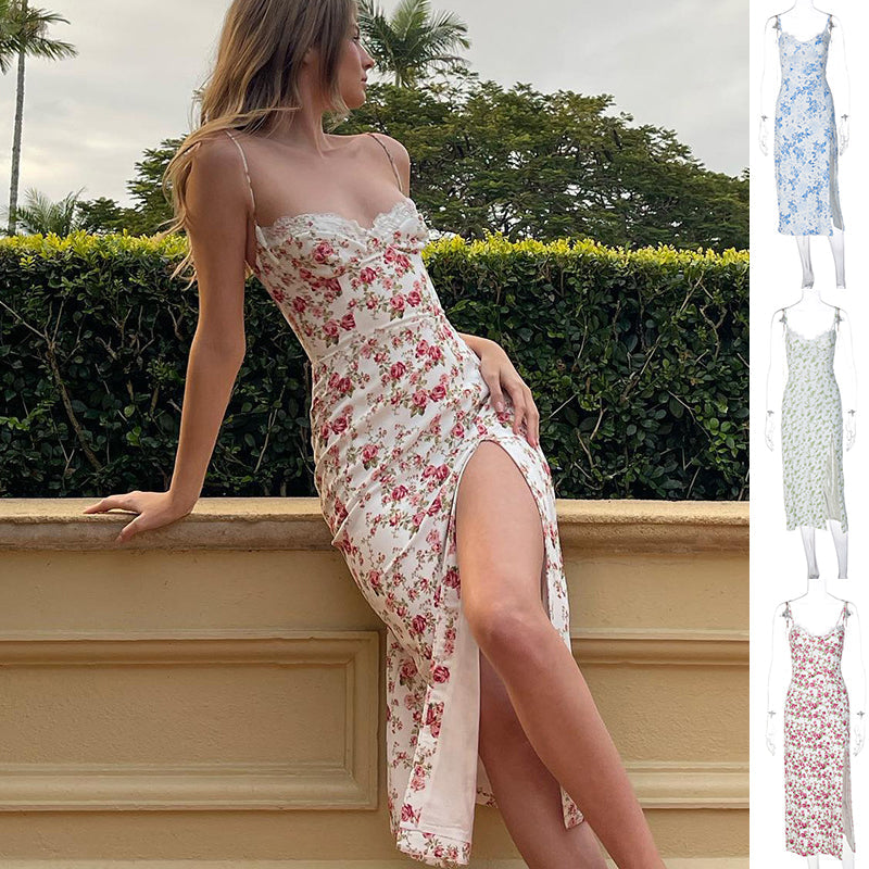 Luna Floral Split Dress