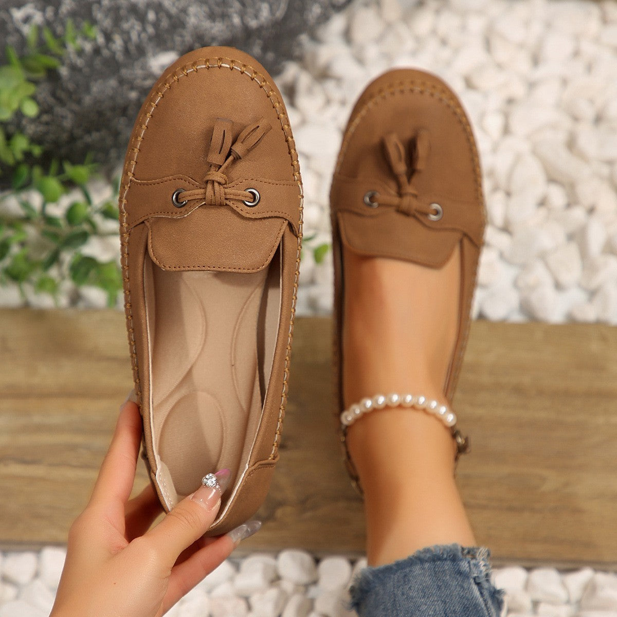 Women's Round Toe Non-Slip Soft Comfortable Flat Loafers